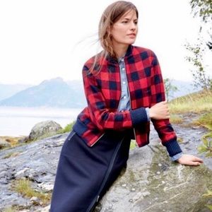 J.Crew Bomber Jacket in Buffalo Check
